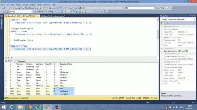 SQL left,right,full,self join (Urdu/Hindi) Part-9 (SQL Certification) смотреть онлайн