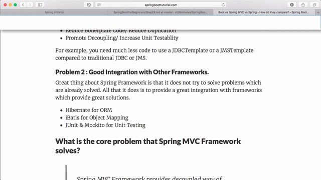 Spring framework Tutorial (096 Step 6 Spring Boot vs Spring vs Spring MVC) смотреть онлайн