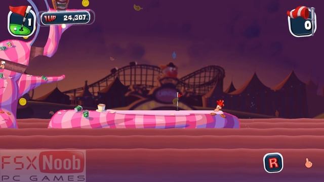 Worms Crazy Golf Gameplay PC HD смотреть онлайн