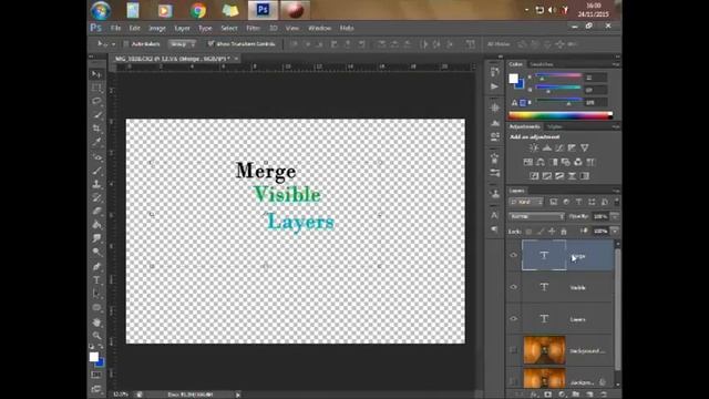 Photoshop CS6 - Merge Selected / Visible Layers Tutorial смотреть онлайн