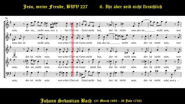 Jesu, Meine Freude, BWV 227. Johann Sebastian Bach. Netherlands Chamber Choir. Peter Dijkstra