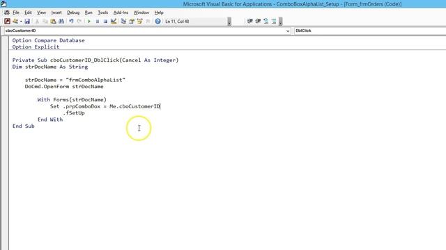 Setup the Combo Box Alpha List смотреть онлайн
