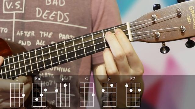 How to play Somewhere over the rainbow ukulele tutorial Как играть на укулеле Over the rainbow смотреть онлайн