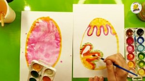 Пасхальное яйцо | ПАСХА | КАК НАРИСОВАТЬ | Уроки рисования для детей 3 лет | Рисуем с ЛИЗОЙ