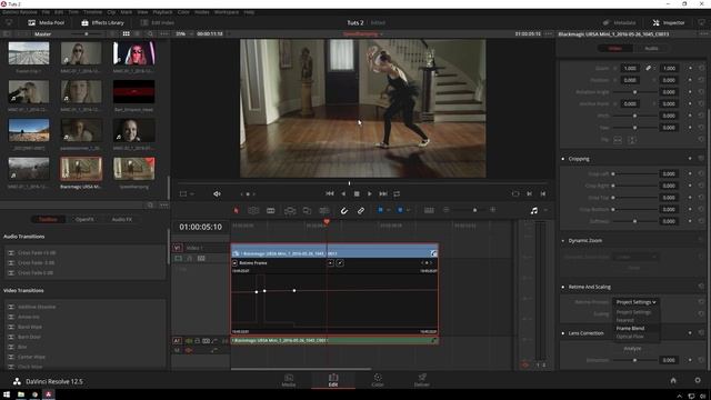 How to speed ramp in Davnici Resolve 12.5 смотреть онлайн