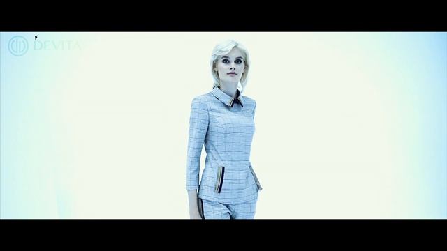 Стильный костюм брючный в клетку. Модель М-854 смотреть онлайн