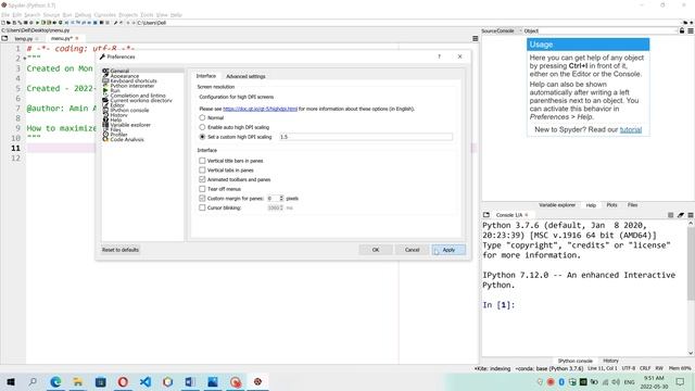How to Maximize and Minimize Spyder Menu and Button Python смотреть онлайн