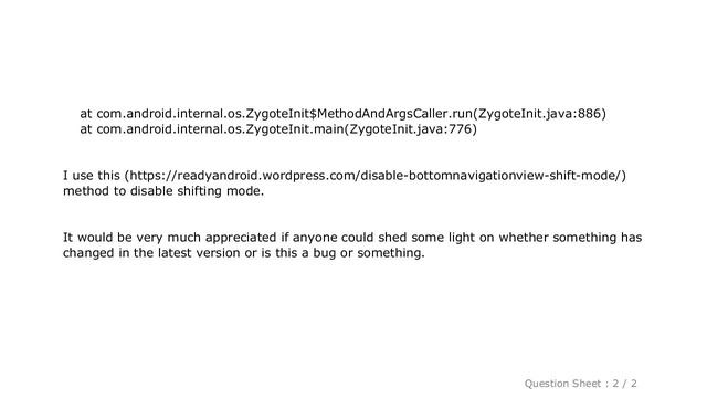 Android : Cannot resolve method 'setShiftingMode(Boolean)' in BottomNavigationView смотреть онлайн
