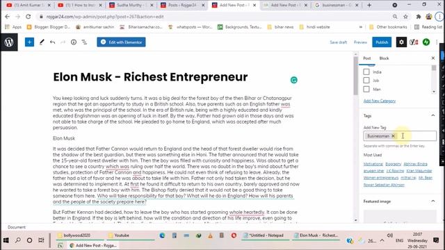 10. How to Create Tag in Wordpress Post - WordPress Tutorial for Beginners in Hindi 2021 смотреть онлайн