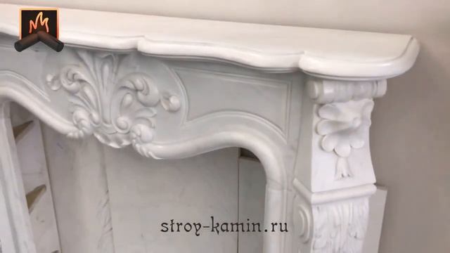 Белый мраморный портал Altea (ArteVero) в московском салоне-магазине Стройкамин - камины в наличии смотреть онлайн