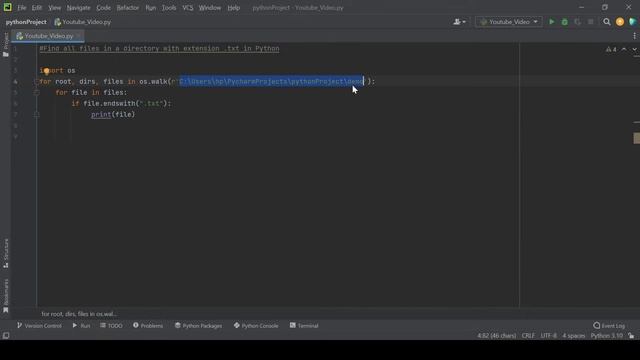 Find all files in a directory with extension txt in Python смотреть онлайн