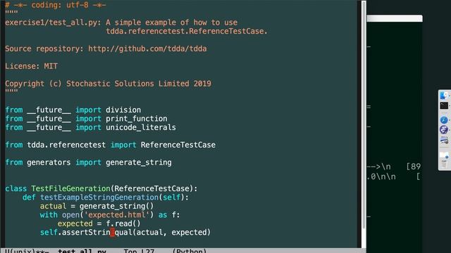 TDDA Reference Test Exercise 1 (unittest flavour) смотреть онлайн