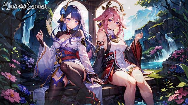 [AI 2D Art] Raiden Shogun & Yae Miko - Genshin Impact смотреть онлайн