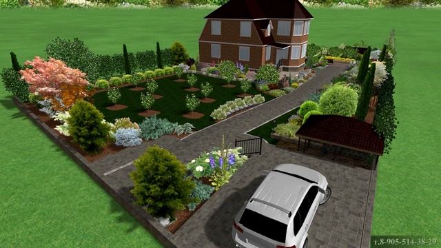 Ландшафтный дизайн участка 17 соток с уклоном смотреть онлайн