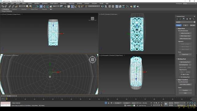 Как сделать вазу 3D Мax. Часть 6. Рельеф. Полигональное моделирование смотреть онлайн