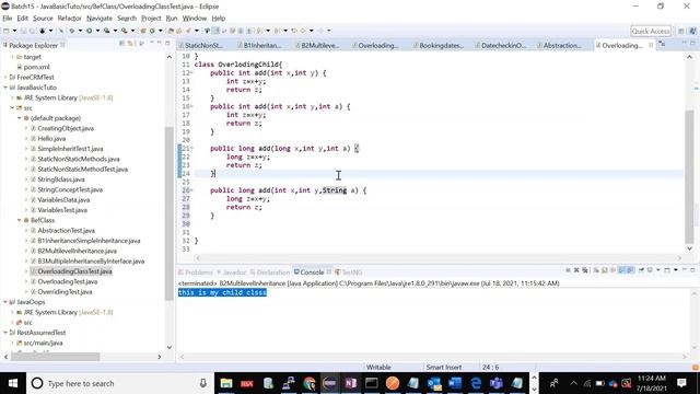 Inheritance in java |Polymorphism in java |Overloading and overriding in Java #10 смотреть онлайн