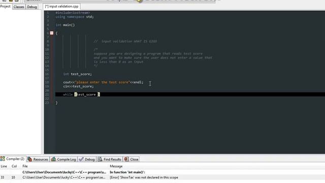 Validating an input смотреть онлайн