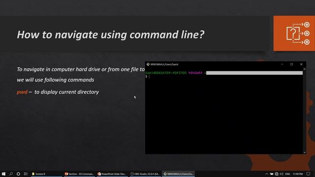 Section 03 - Introduction to command line Git Bash (Control Windows using command lines) смотреть онлайн