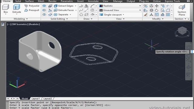 AutoCad 3d Modeling 65 FlatShot смотреть онлайн