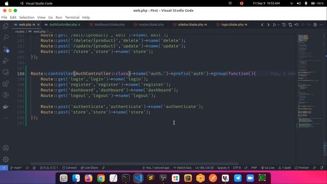 52. Custom Authentication User Logout Option | Laravel 9 Full Course смотреть онлайн