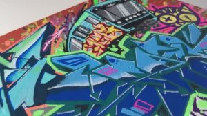 Крутое граффити на холсте. Мой первый опыт. Graffiti canvas