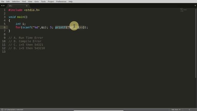 scanf and printf inside for loop IS IT GOING TO WORK | C Programming | C MCQ #13 смотреть онлайн