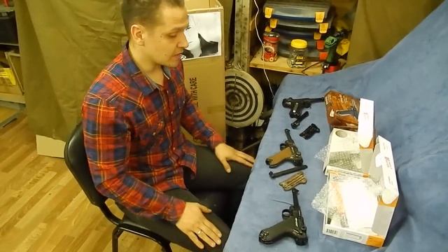 Пневматический пистолет Gletcher Parabellum, Gletcher P 08, Umarex P.08