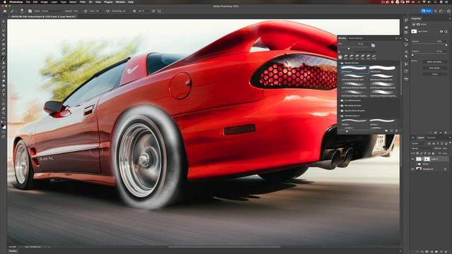 Photoshop Wheel Burnout Smoke Effect Tutorial смотреть онлайн