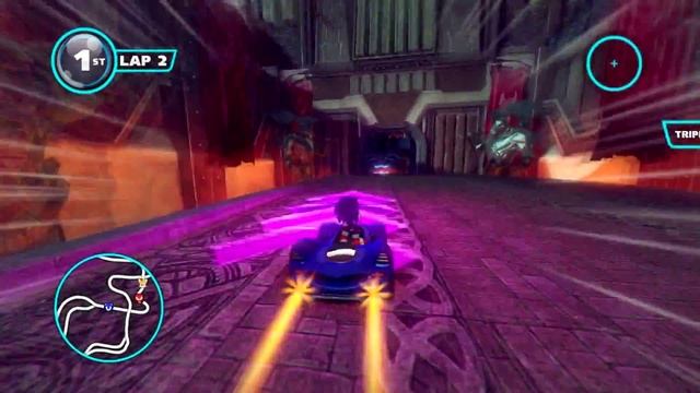 Sonic & All Stars Racing: Transformed (PC) walkthrough - Arcade Cup - Adder's Lair смотреть онлайн
