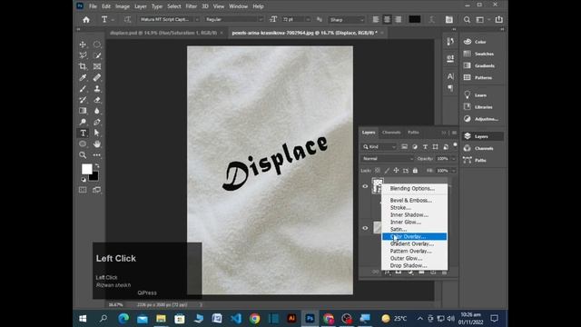 Create Displacement Map on any objects Surface in photoshop || Displace Text Effect || #RRCreative смотреть онлайн