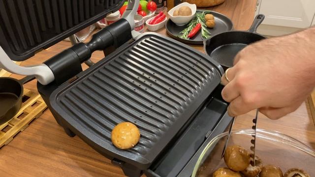 Gegrillte Champignons Im Tefal OptiGrill
