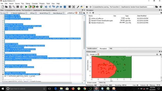 Classification - 13: Random Forest Classification Practicals and Conclusion смотреть онлайн