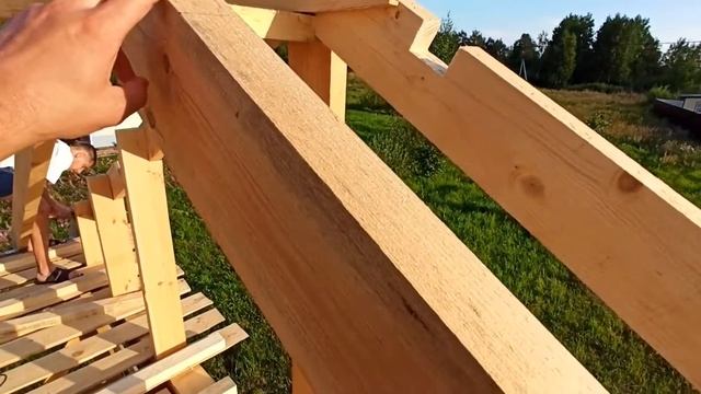 Дом 6 на 6 СНТ Дачное 1.10 - Монтаж консольных балок (кобылок) смотреть онлайн