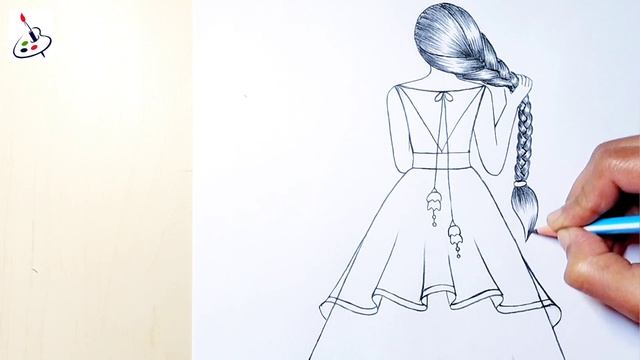 How to draw a Traditional girl in beautiful dress||Pencil Sketch||Easy Drawing ideas for Beginners смотреть онлайн