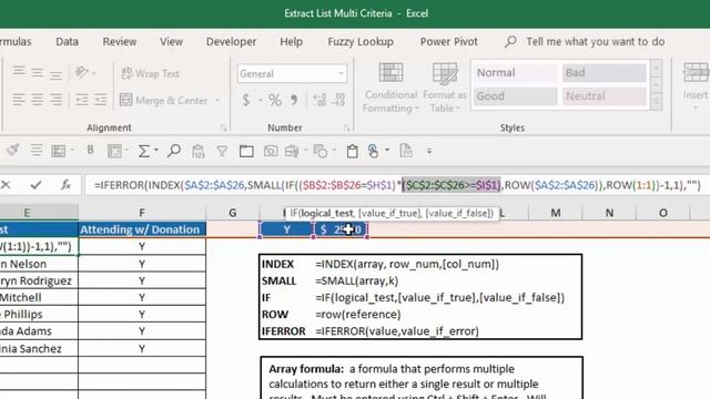 How To Extract A Dynamic List With Multiple Criteria In Excel смотреть онлайн