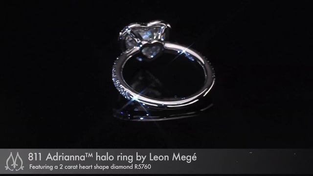 Leon Megé 811™ diamond halo engagement ring with a heart-shaped diamond in a platinum r5760 смотреть онлайн