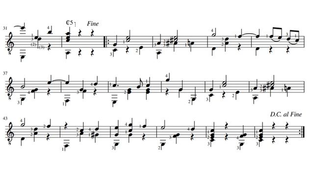 Julio Sagreras - Mazurka - Maria Luisa - Op. 19 - Score Video смотреть онлайн