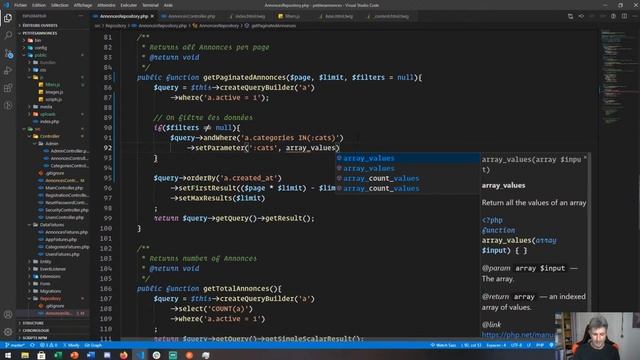 17 - Filtrage d'une page en Ajax avec Symfony 5.1 смотреть онлайн