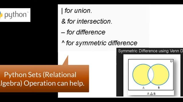 Sets Operation in Python (Relational Algebra Concepts) смотреть онлайн