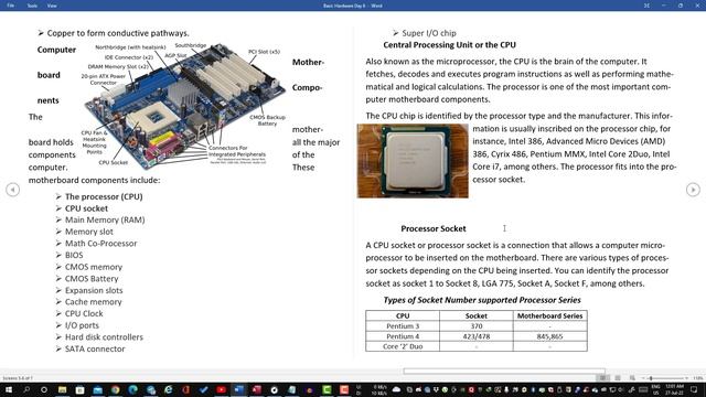 Processor & CPU Socket Explain|| Computer Hardware Components|| Day 8 смотреть онлайн