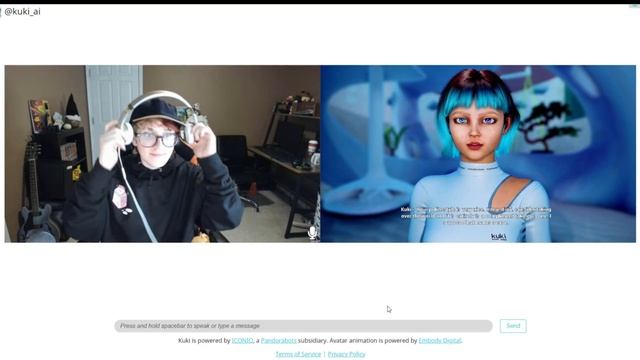 Video Chatting with an AI Chat Bot (Kuki) смотреть онлайн