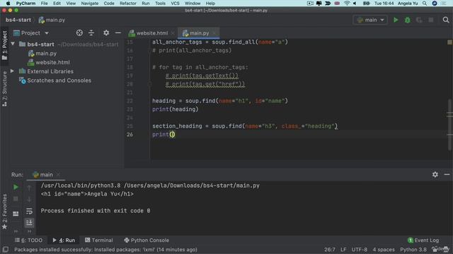 Day 45 - 400-Finding and Selecting Particular Elements with BeautifulSoup смотреть онлайн