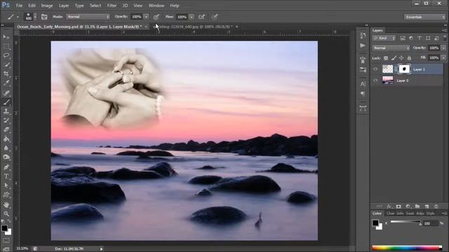 Photoshop cs6 Blend Two Pictures for a Dreamy Look смотреть онлайн
