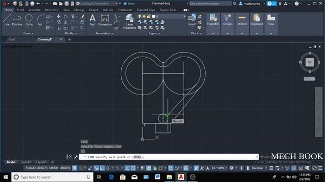#21 | autoCAD Mechanical Practice Drawing | смотреть онлайн