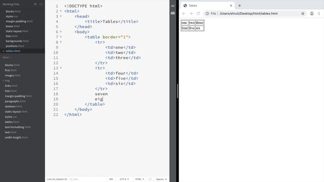 How to create a simple table in HTML смотреть онлайн