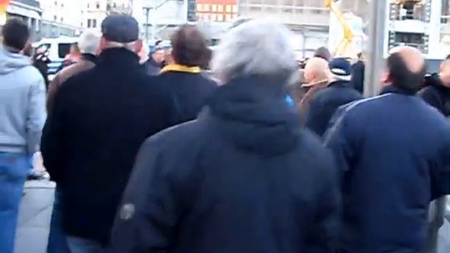 Дрезден 18 апр 2016г. Полиция между сторонами- "за" и "против" мигрантов смотреть онлайн