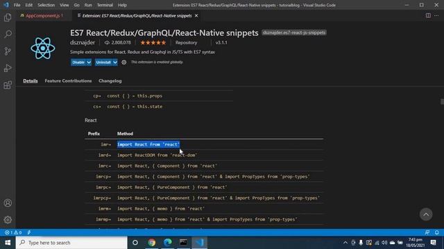 #30, Best React JS Extension for Visual Studio Code in 2021 смотреть онлайн