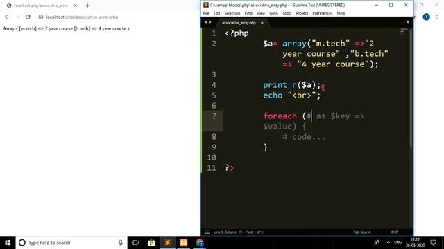 Associative array in PHP смотреть онлайн