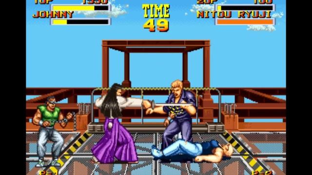 Burning Fight - arcade game - 2 нуба (2 players) MAME смотреть онлайн