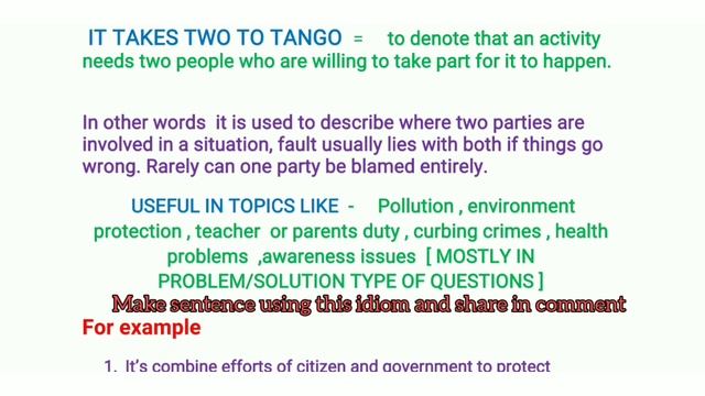IELTS/DUOLINGO New Idiom -13 IT TAKES TWO TO TANGO смотреть онлайн